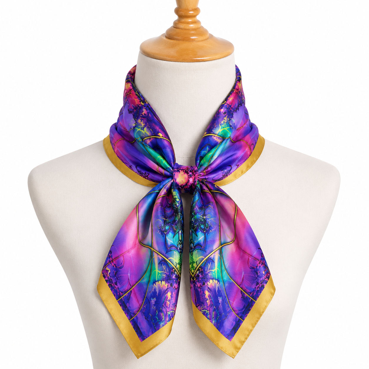 Psychadelic Design Digital Print Foulard